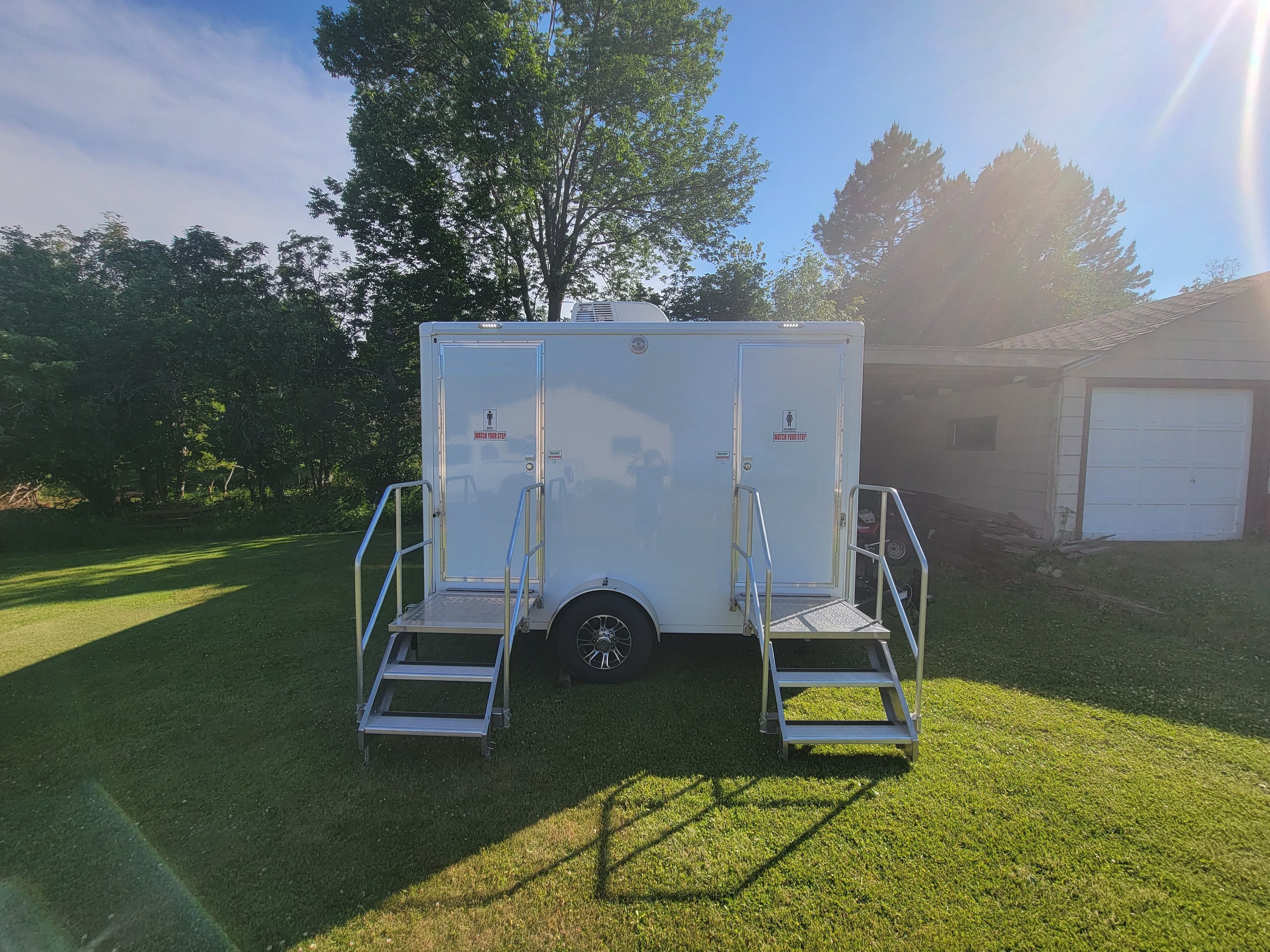 Luxury Portable Restroom Outside